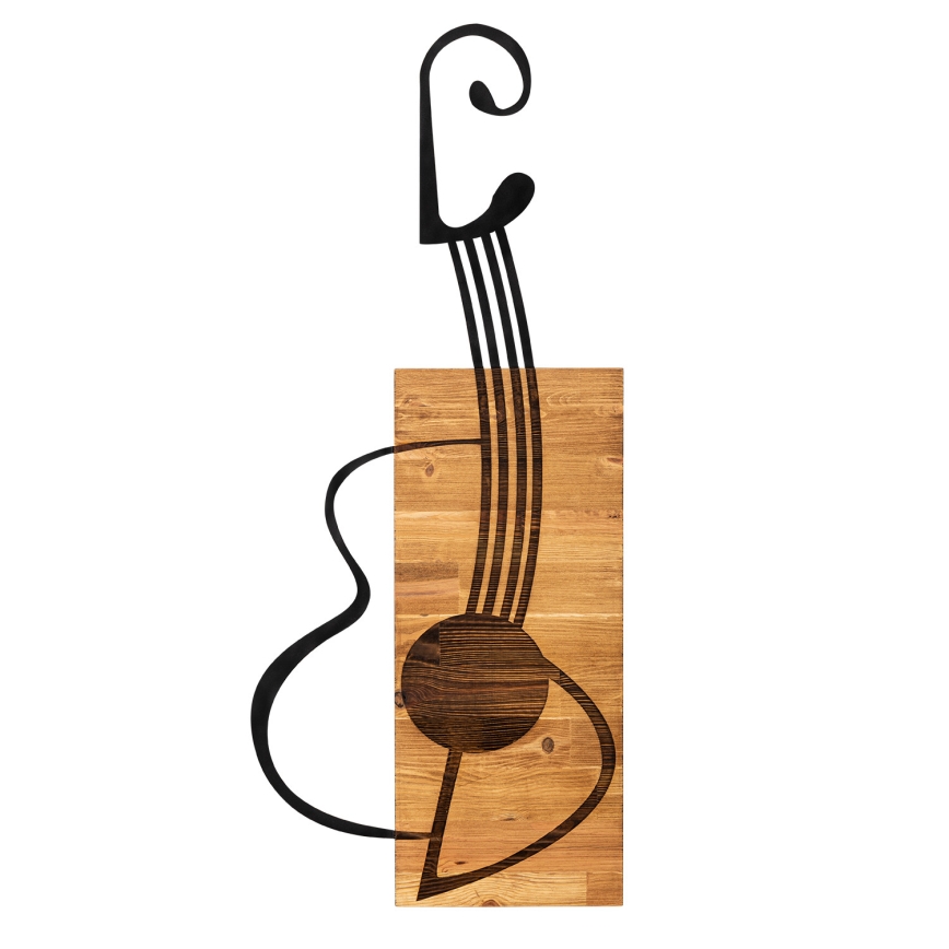 Decoração de parede 39x93 cm guitarra