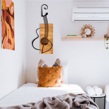 Decoração de parede 39x93 cm guitarra