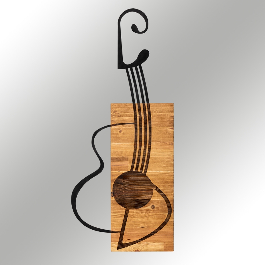 Decoração de parede 39x93 cm guitarra