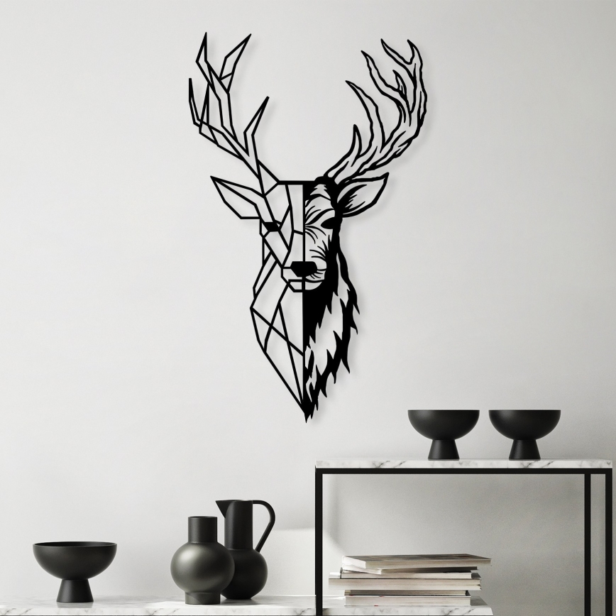 Decoração de parede 42x70 cm veado metal