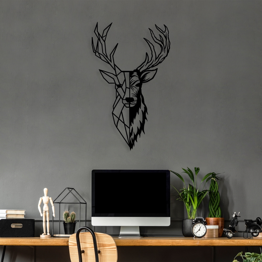 Decoração de parede 42x70 cm veado metal