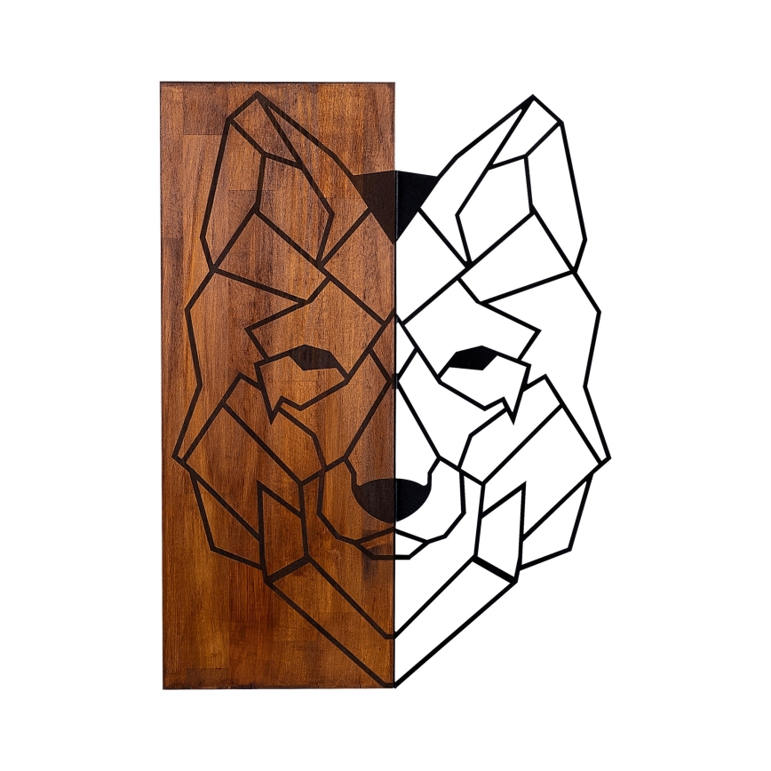 Decoração de parede 45,5x58 cm lobo