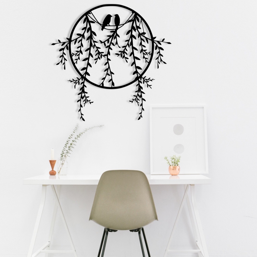 Decoração de parede 45x44 cm galhos em metal