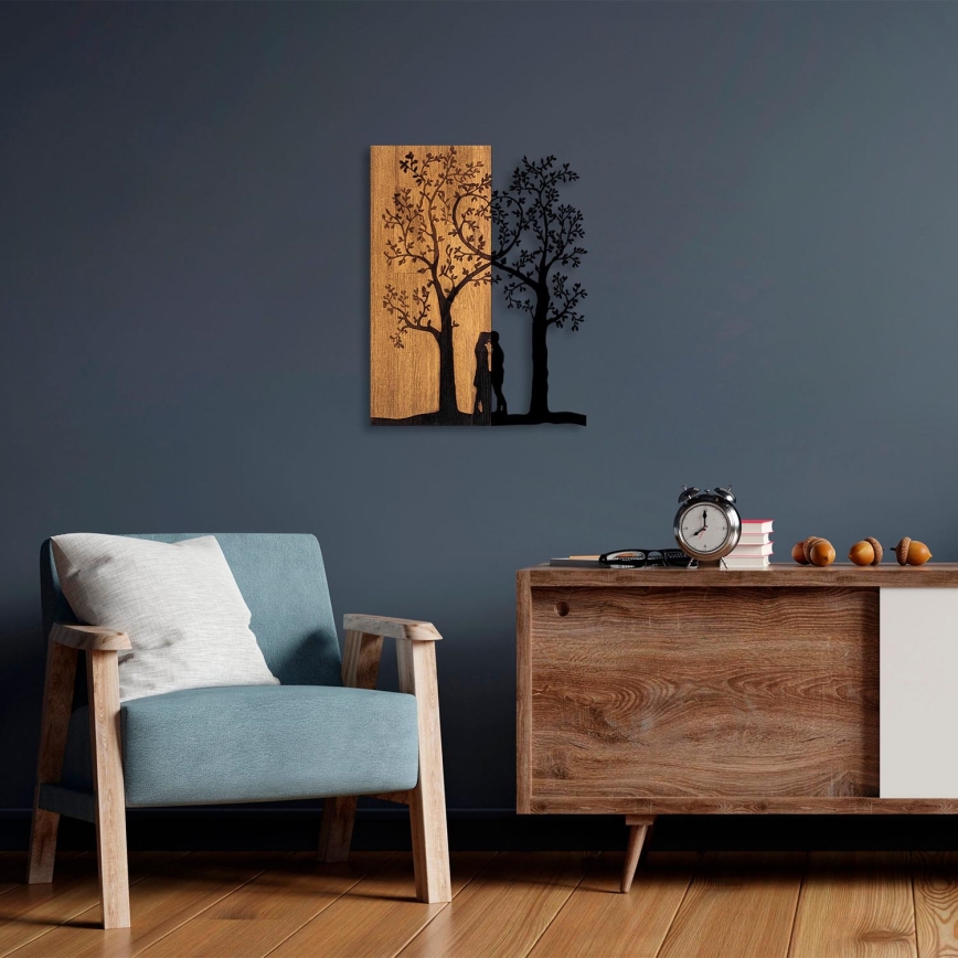 Decoração de parede 45x58 cm árvores