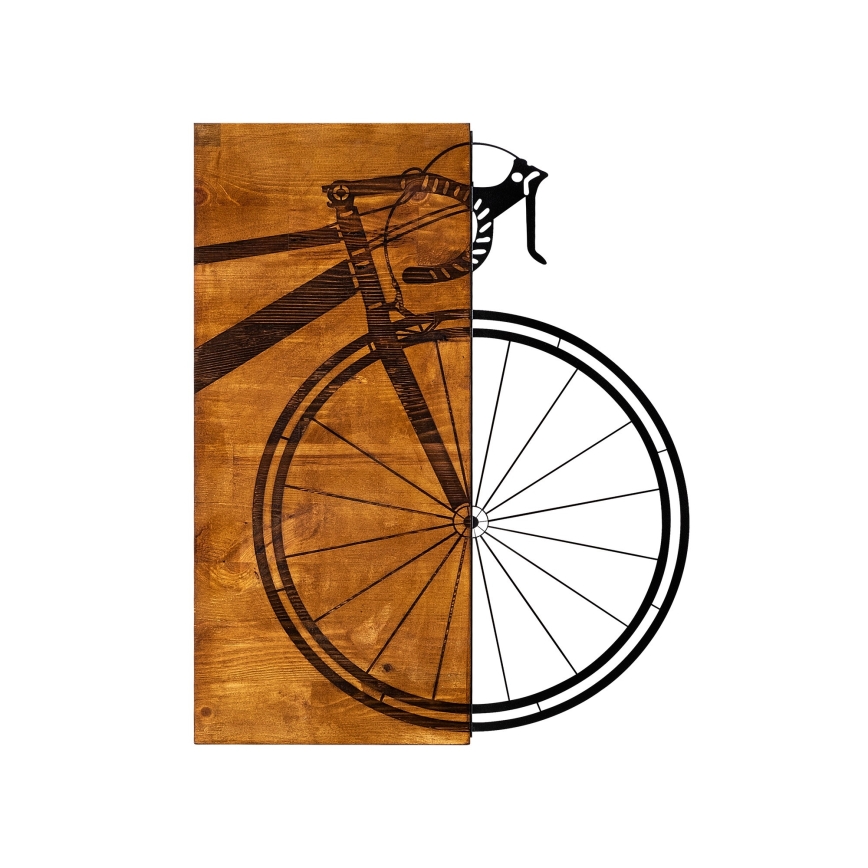 Decoração de parede 45x58 cm bike madeira/metal