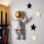 Decoração de parede 47x35 cm astronauta dourado
