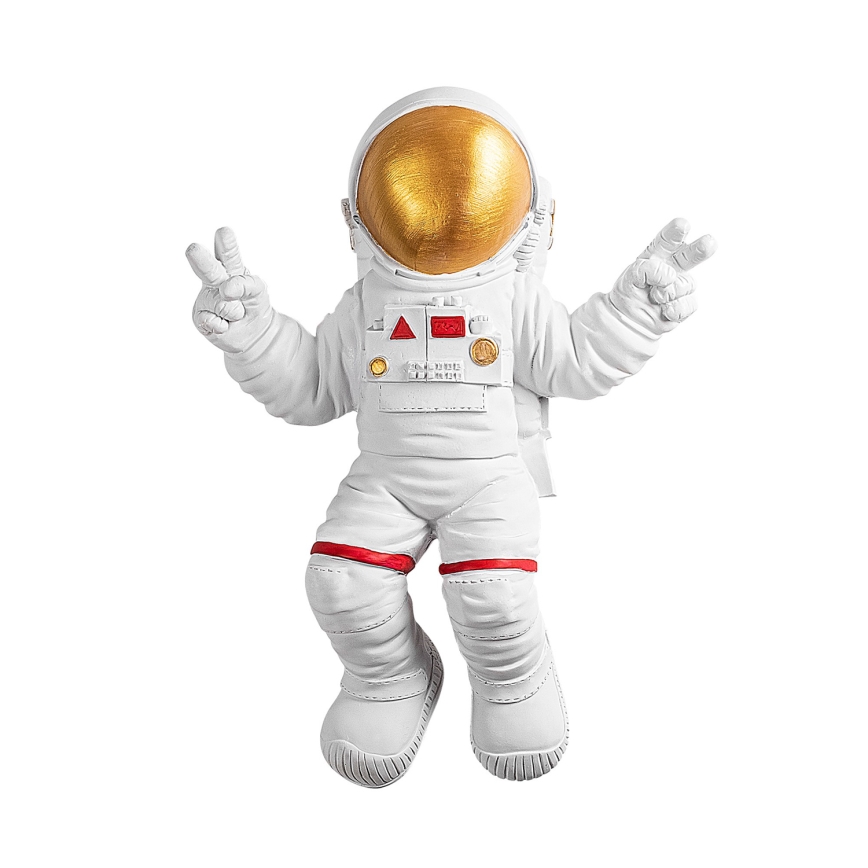 Decoração de parede 47x35 cm astronauta dourado