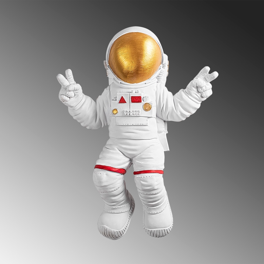 Decoração de parede 47x35 cm astronauta dourado