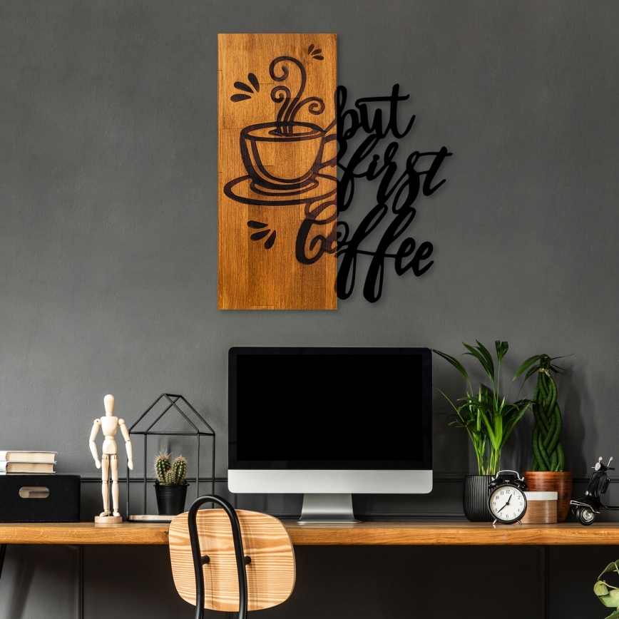 Decoração de parede 50x58 cm café