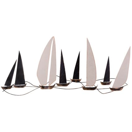 Decoração de parede 52x117 cm barcos à vela