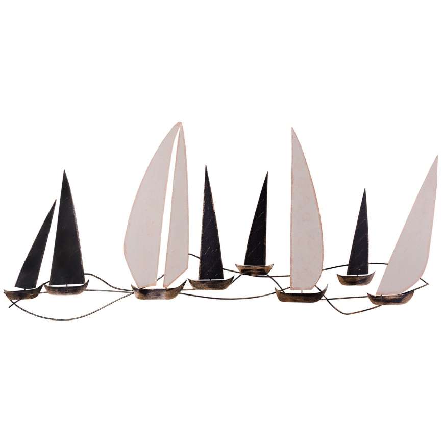 Decoração de parede 52x117 cm barcos à vela