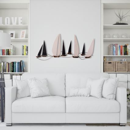 Decoração de parede 52x117 cm barcos à vela