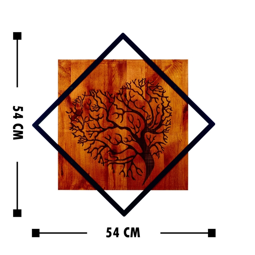 Decoração de parede 54x54 cm árvore
