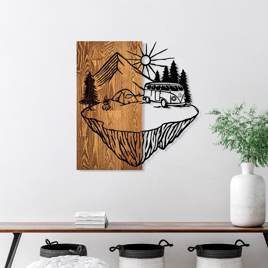 Decoração de parede 54x57 cm acampar