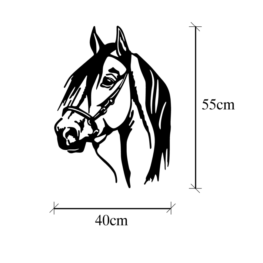 Decoração de parede 55x40 cm horse