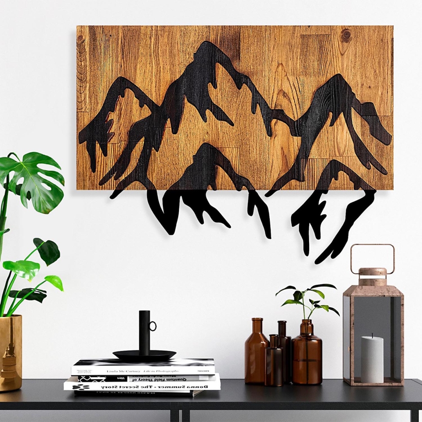 Decoração de parede 58x44 cm montanhas