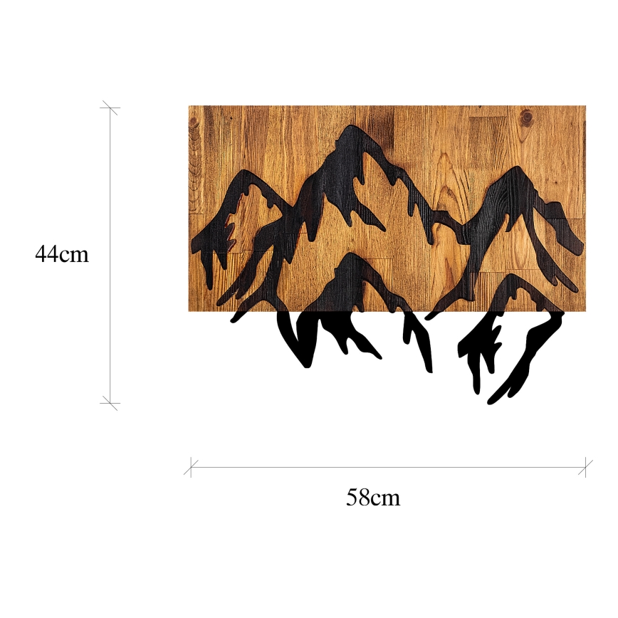 Decoração de parede 58x44 cm montanhas