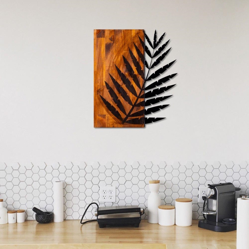 Decoração de parede 58x50 cm madeira/metal