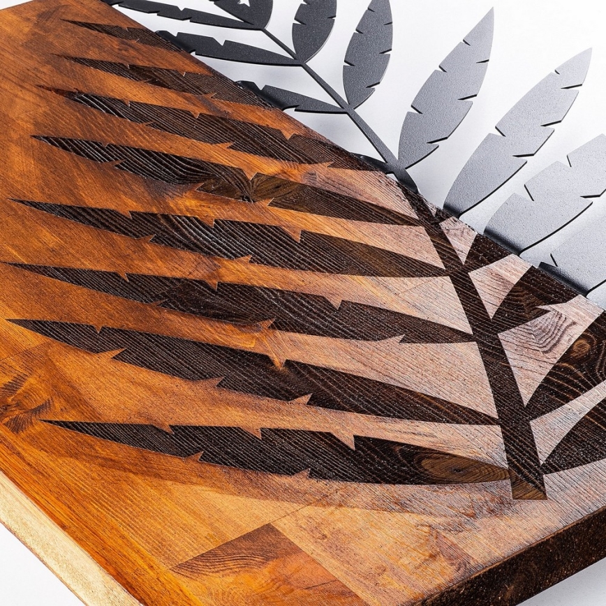 Decoração de parede 58x50 cm madeira/metal