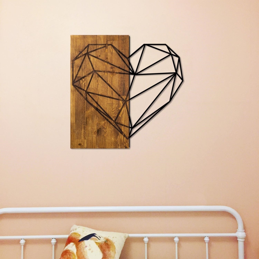 Decoração de parede 58x58 cm coração