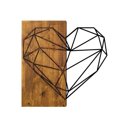 Decoração de parede 58x58 cm coração
