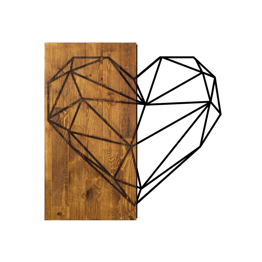 Decoração de parede 58x58 cm coração
