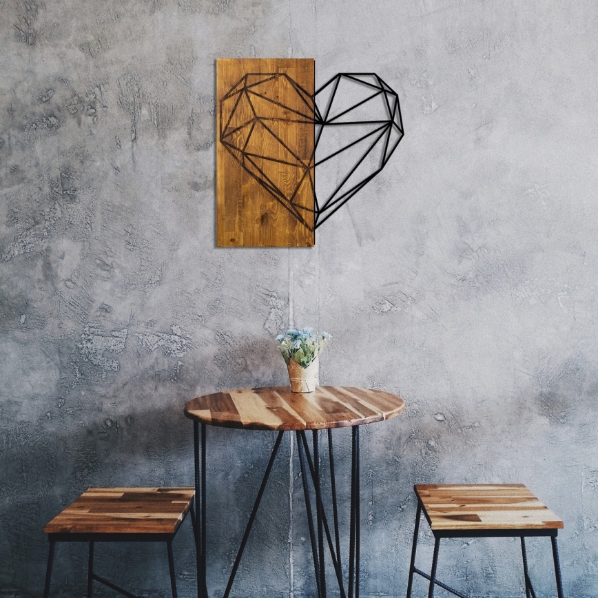 Decoração de parede 58x58 cm coração