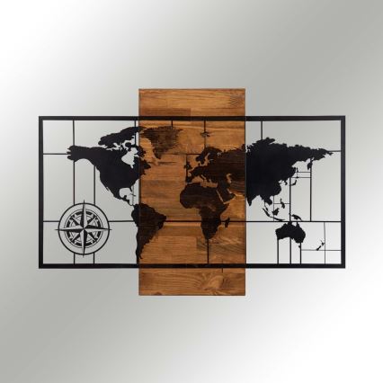 Decoração de parede 58x85 cm madeira/metal