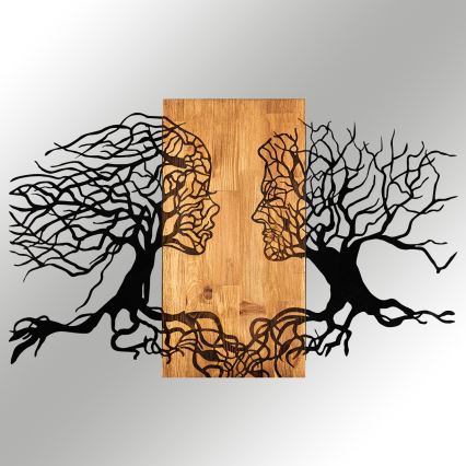 Decoração de parede 58x92 cm madeira/metal