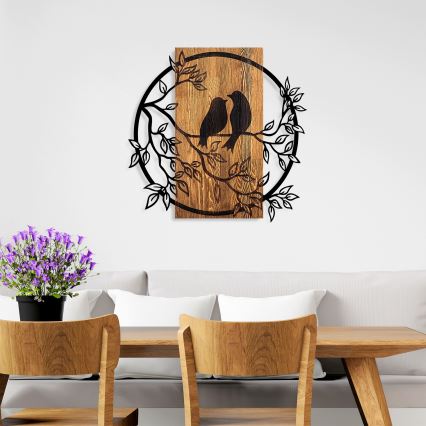 Decoração de parede 59x57 cm pássaros