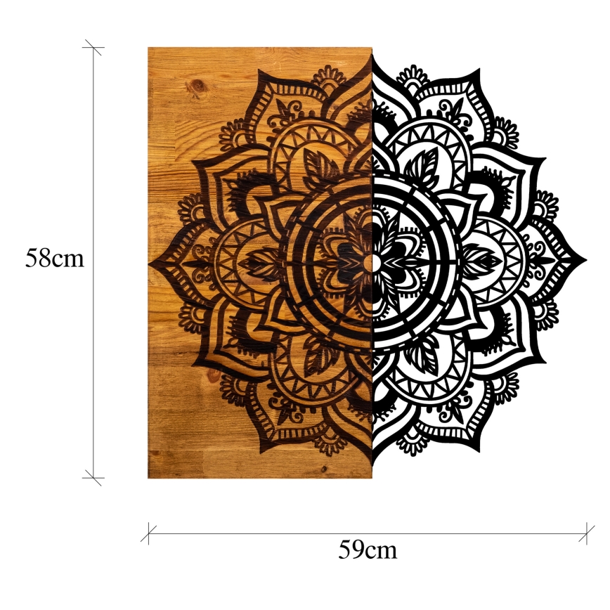 Decoração de parede 59x58 cm mandala