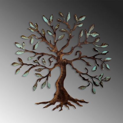 Decoração de parede 60x60 cm árvore metal