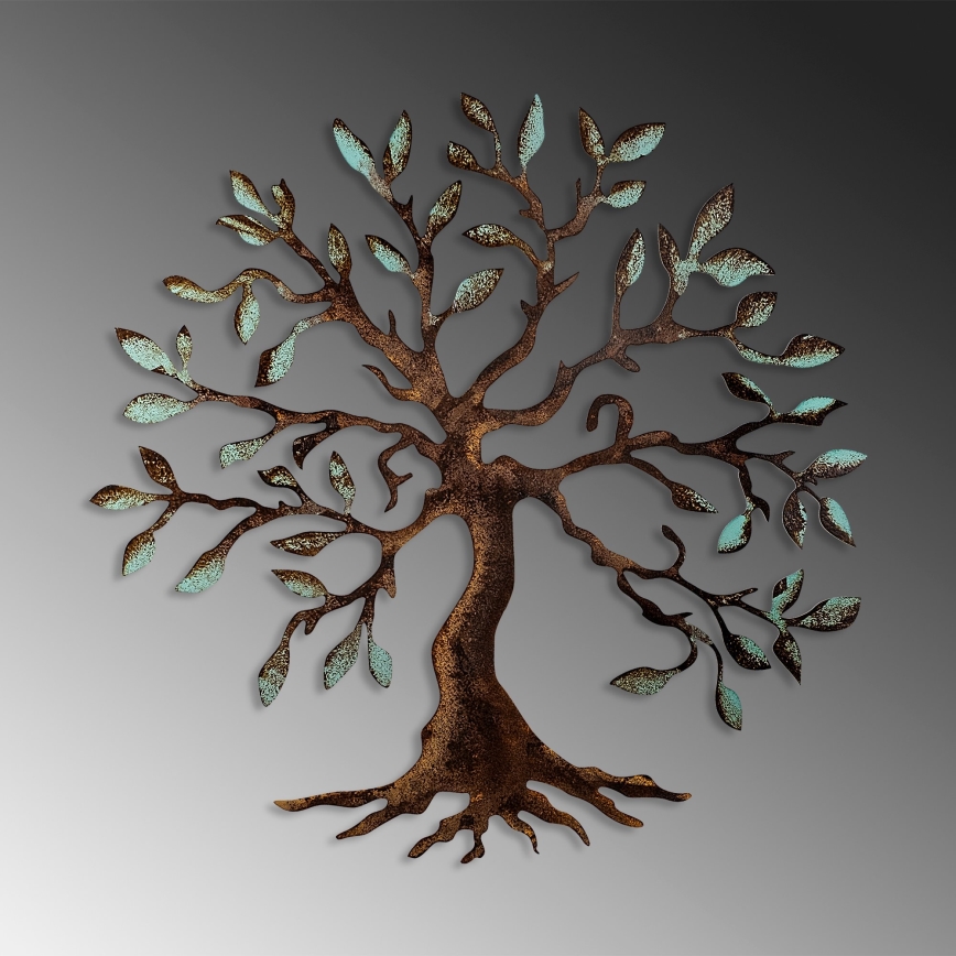 Decoração de parede 60x60 cm árvore metal