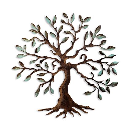Decoração de parede 60x60 cm árvore metal