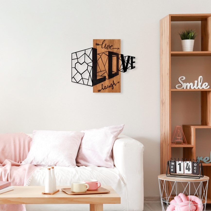 Decoração de parede 68x58 cm amor