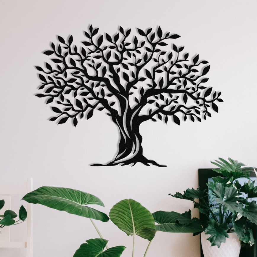Decoração de parede 69x52 cm árvore metal