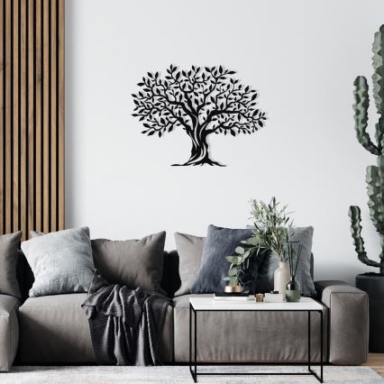 Decoração de parede 69x52 cm árvore metal