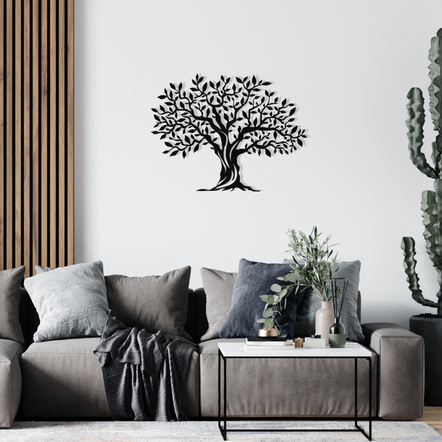 Decoração de parede 69x52 cm árvore metal