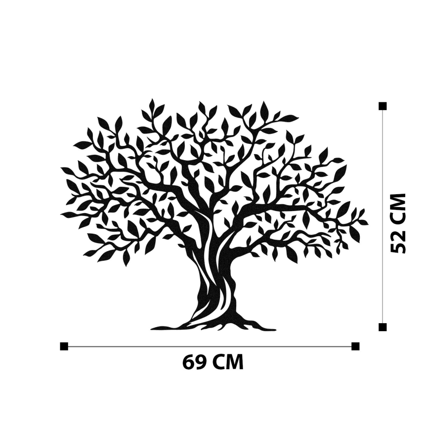 Decoração de parede 69x52 cm árvore metal