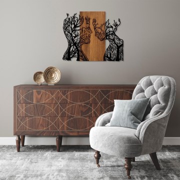 Decoração de parede 70x58 cm árvores da vida