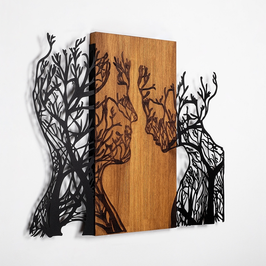 Decoração de parede 70x58 cm árvores da vida