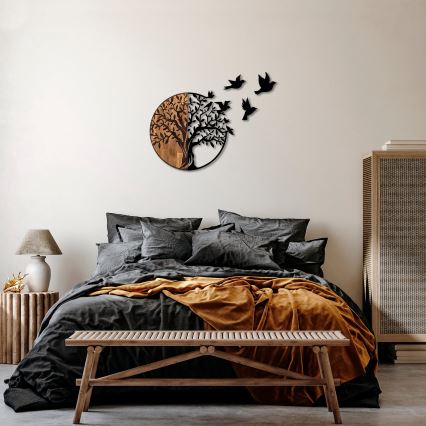 Decoração de parede 71x92 cm madeira/metal