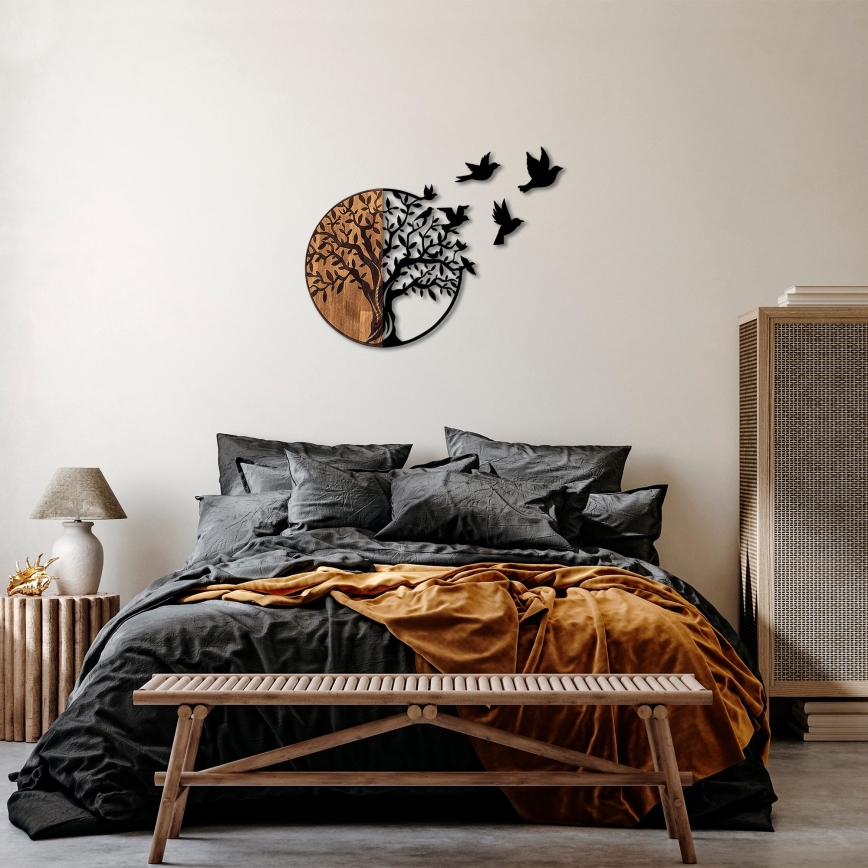 Decoração de parede 71x92 cm madeira/metal