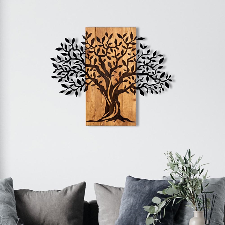 Decoração de parede 72x58 cm madeira/metal