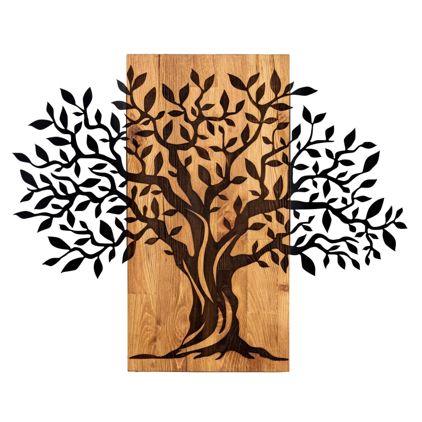 Decoração de parede 72x58 cm madeira/metal