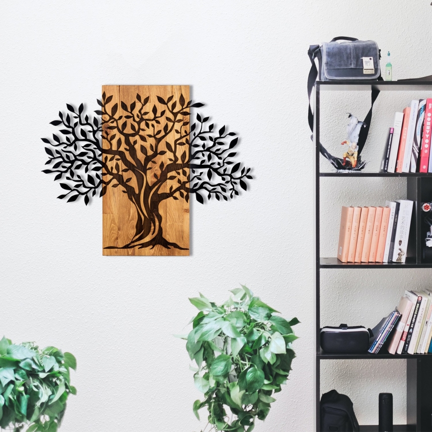 Decoração de parede 72x58 cm madeira/metal