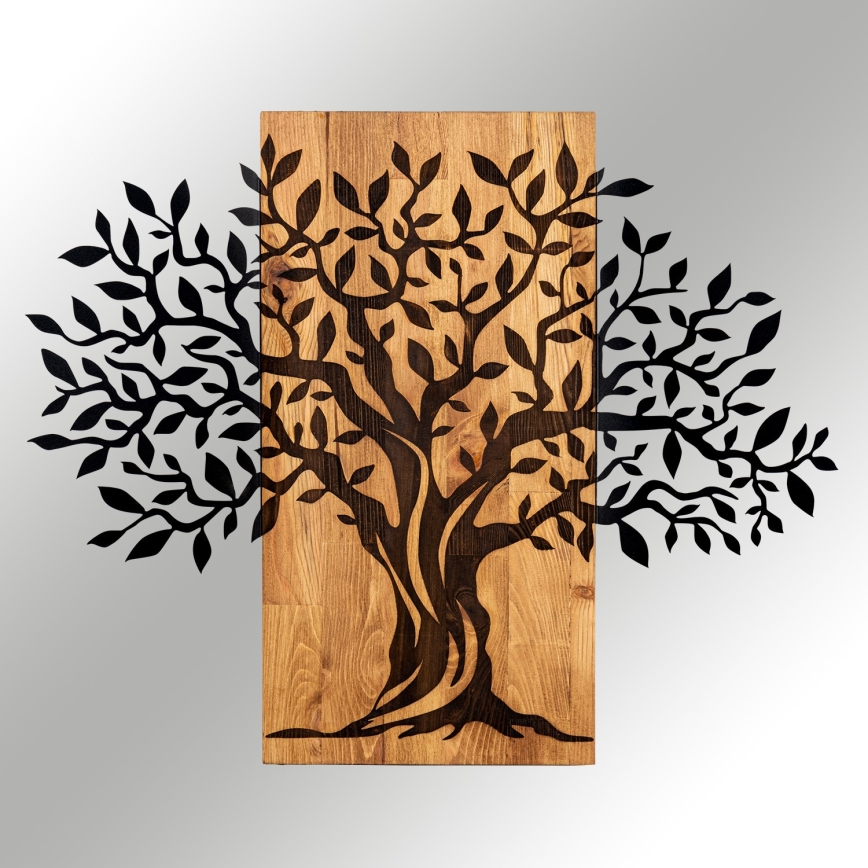 Decoração de parede 72x58 cm madeira/metal