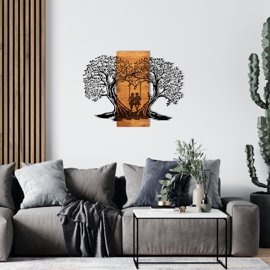 Decoração de parede 76x58 cm árvores