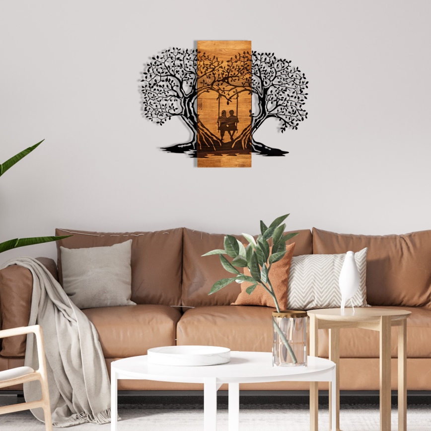 Decoração de parede 76x58 cm árvores
