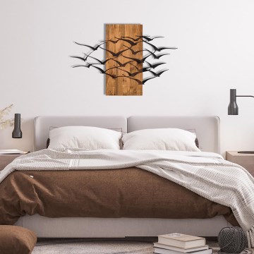 Decoração de parede 86x58 cm pássaros